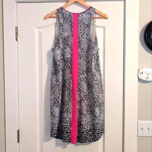 Lightweight, blue dress with pink accent. Size medium